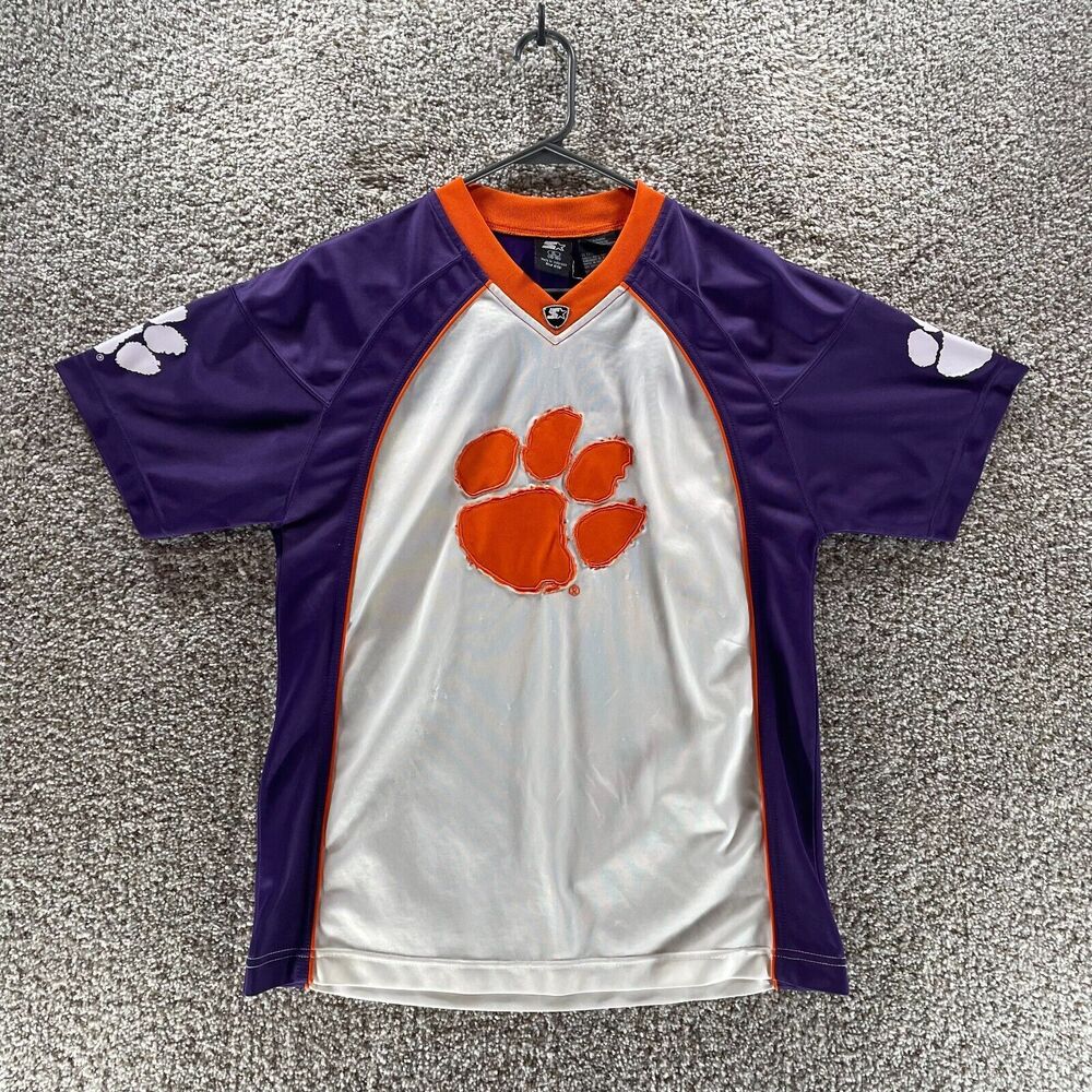 Vintage 90s Clemson Tigers Jersey Youth Extra Large Starter Embroidered Y2K Boys